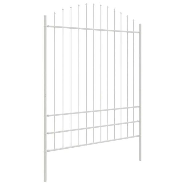 vidaXL Garden Fence 6 pcs White 170 x 225 cm Powder-Coated Steel