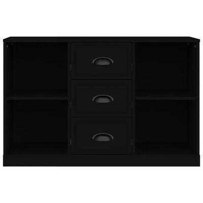 vidaXL Sideboard Black 104.5x35.5x67.5 cm Engineered Wood