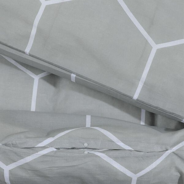 vidaXL Duvet Cover Set Grey 260x220 cm Cotton