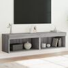 vidaXL TV Cabinets with LED Lights 2 pcs Grey Sonoma 60x30x30 cm