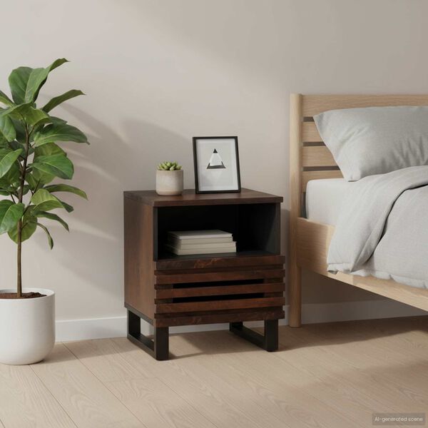 vidaXL Bedside Cabinet 40x33x46 cm Solid Wood Mango