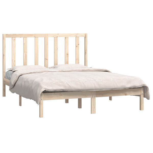 vidaXL Bed Frame without Mattress 140x190 cm Solid Wood Pine