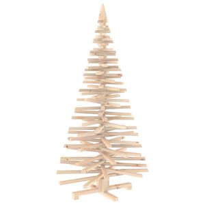 vidaXL Wooden Christmas Tree KOTKA 150 cm Solid Pine Wood Natural