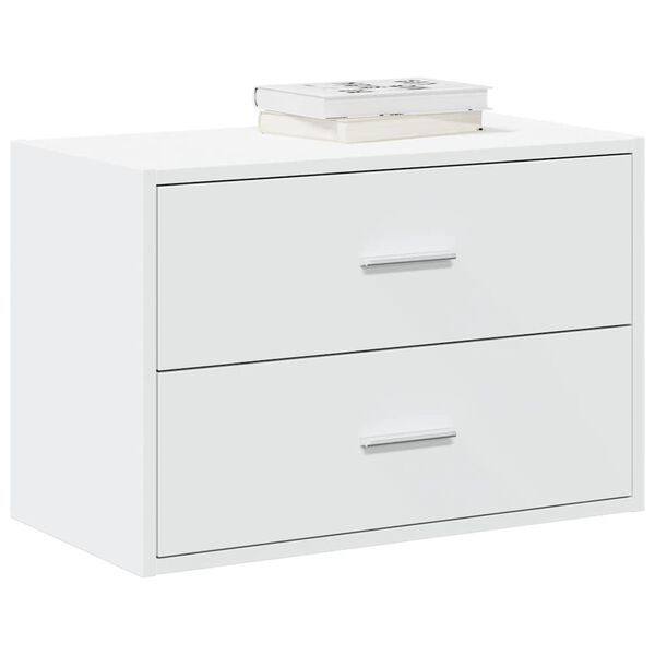 vidaXL Cabinet with 2 Drawers White 60x31x40 cm Engineered Wood