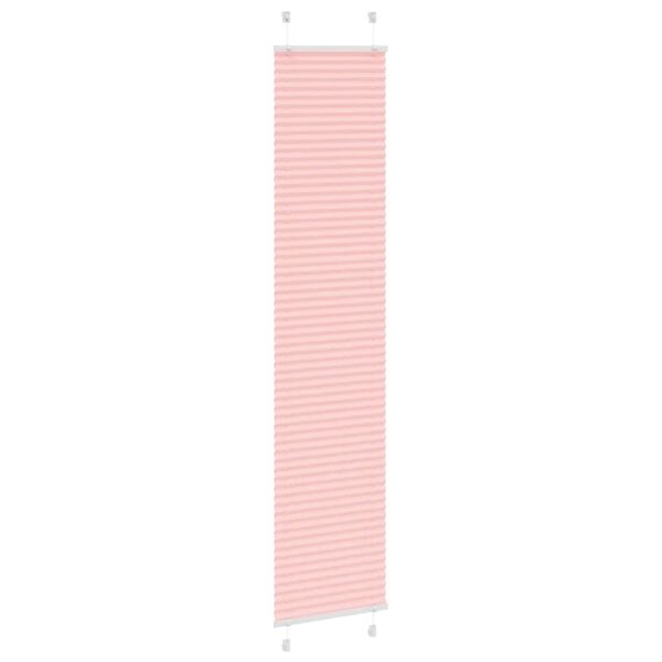 vidaXL Pleated Blind Pink 50x200 cm Fabric Width 49.4 cm Polyester