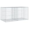vidaXL Gabion Basket with Cover 200x100x100 cm Galvanised Iron