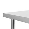 vidaXL Kitchen Work Table with Overshelf 120x60x150 cm Stainless Steel