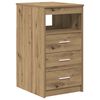 vidaXL Desk with Cabinet Artisan Oak Engineered Wood