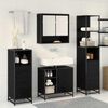 vidaXL Bathroom Furniture Set 3 pcs Black Oak Engineered Wood