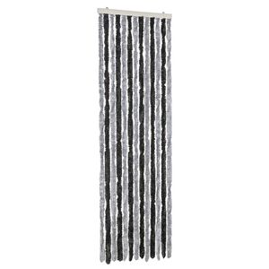 vidaXL Fly Curtain Grey and Black 56x185 cm Chenille