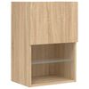 vidaXL 4 Piece TV Wall Units with LED Sonoma Oak Engineered Wood