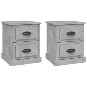vidaXL Bedside Cabinets 2 pcs Concrete Grey 39x39x47.5 cm Engineered Wood
