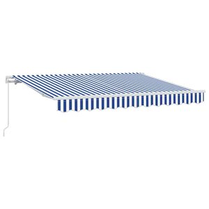 vidaXL Retractable Awning Manual Blue 300 x 200 cm Fabric