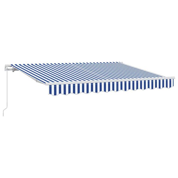 vidaXL Retractable Awning Manual Blue 300 x 200 cm Fabric
