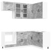 vidaXL Kitchen Unit KALMAR 8 pcs Concrete Grey Engineered Wood