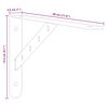 vidaXL Shelf Brackets 4 pcs 30x2.5x15.5 cm Silver Stainless Steel