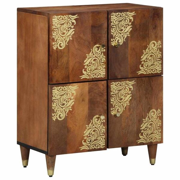 vidaXL Sideboard with Shelf Brown 60 x 33 x 75 cm Solid Mango Wood
