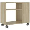 vidaXL Side Table | Sonoma oak | Chipboard | Compact | Portable | Side Table