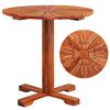 vidaXL Pedestal Table | Brown | Solid Acacia wood | Medium | Pedestal base