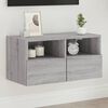 vidaXL TV Wall Cabinet Grey Sonoma 60x30x30 cm Engineered Wood