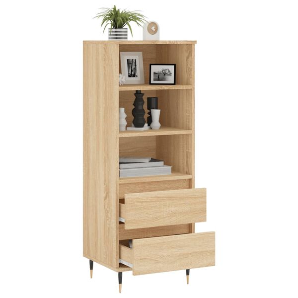 vidaXL Highboard Sonoma Oak 40x36x110 cm Engineered Wood