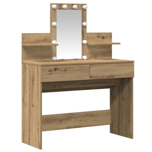 vidaXL Dressing Table Artisan Oak 100 x 40 x 130 cm Engineered Wood