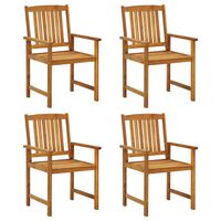 vidaXL Garden Chairs 4 pcs Solid Acacia Wood