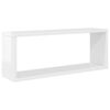 vidaXL Wall Cube Shelf 4 pcs High Gloss White 60x15x23 cm Engineered Wood