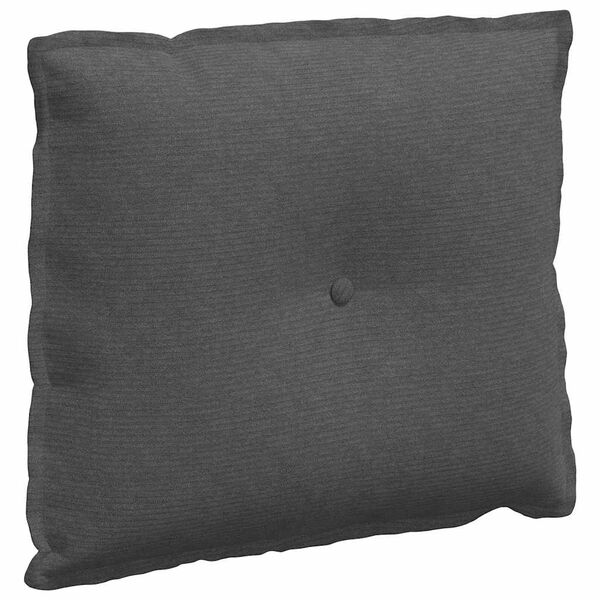 vidaXL Back Pillow Dark Grey 60 x 50 cm Corduroy Fabric