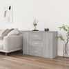 vidaXL Sideboard Grey Sonoma 91x29.5x65 cm Engineered Wood