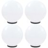 vidaXL Bowl Lamp | Set of 4 | White | Polymethyl methacrylate (PMMA)