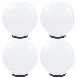vidaXL Bowl Lamp | Set of 4 | White | Polymethyl methacrylate (PMMA)