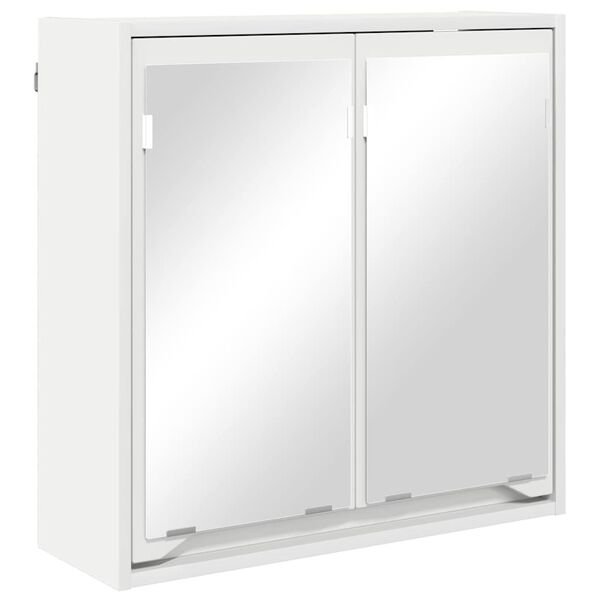 vidaXL Bathroom Mirror Cabinet White 60 x 20 x 60 cm Engineered Wood