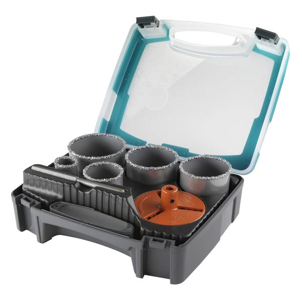 wolfcraft Seven Piece Conduit Hole Saw Set 33/53/68/73/83 mm 3464000