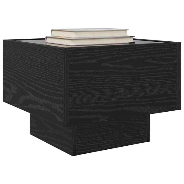 vidaXL Coffee Table Black Oak 40 x 40 x 30 cm Engineered wood