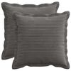 vidaXL Cushion Cover 2 pcs HOUTEN Dark Grey 40 x 40 cm Corduroy