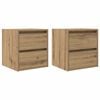 vidaXL Wall-mounted Bedside Cabinets 2 pcs Artisan Oak 38x34x40 cm