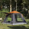 vidaXL Instant Tent Folding Grey and Orange 205 x 205 x 143 cm Steel