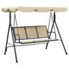 vidaXL Garden Swing Chair | Anthracite and Sand | Steel | Large | Durable