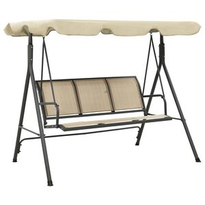 vidaXL Garden Swing Chair | Anthracite and Sand | Steel | Large | Durable