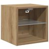 vidaXL TV Wall Cabinets with LED Lights 2 pcs Artisan Oak 30x28.5x30 cm