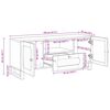 vidaXL TV Cabinet with Drawer Brown 105 x 33 x 46 cm Solid Mango Wood