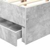 vidaXL Bed Frame Concrete Grey 180 x 200 cm Engineered Wood