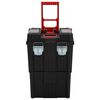 vidaXL Toolbox Trolley Black and Red Polypropylene