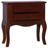 vidaXL Bedside Cabinet Classical Brown 60x30x60 cm Solid Mahogany