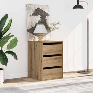 vidaXL Corner Chest of Drawers Artisian Oak 40x41x58 cm Engineered Wood