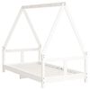 vidaXL Kids Bed Frame White 80x160 cm Solid Wood Pine