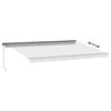 vidaXL Manual Retractable Awning with LEDs Anthracite&White 500x350 cm
