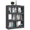 vidaXL Book Cabinet/Room Divider Grey 100x30x103 cm Solid Pinewood