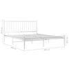 vidaXL Bed Frame without Mattress White Metal 200x200 cm